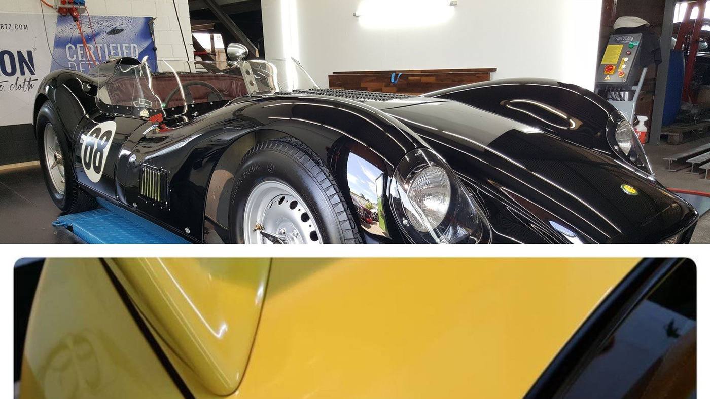 Schwarzer Oldtimer-Roadster